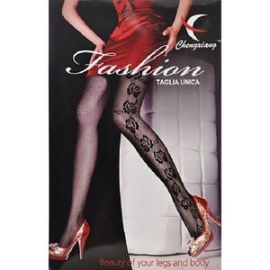 Sexy Black Patterned Fishnets